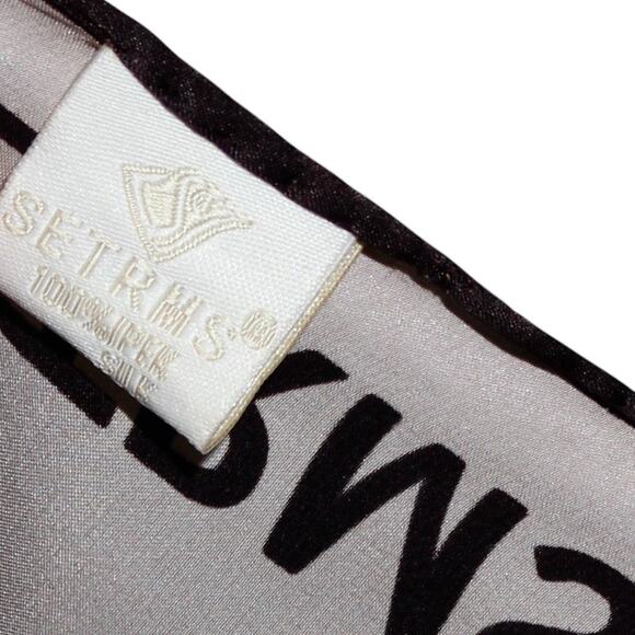 SETRMS 100% Silk Multi Color Patterned Square Large Scarf - Picture 5 of 5